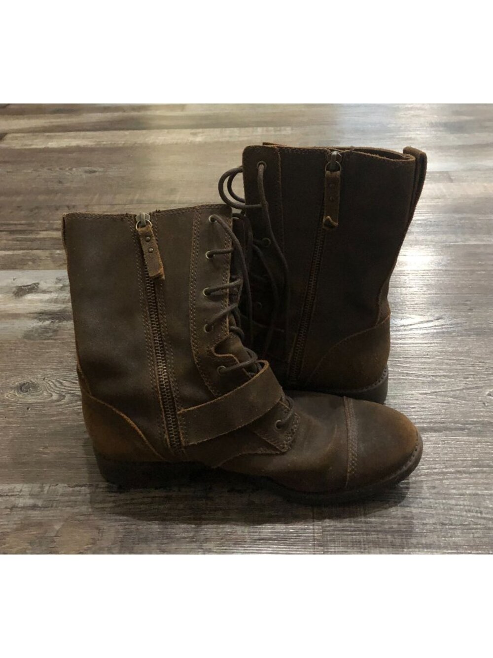 UGG Marela Womens Size 8 Brown Suede Lace Up Combat Boots